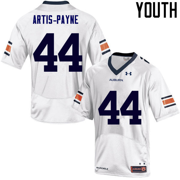 Youth Auburn Tigers #44 Cameron Artis-Payne White College Stitched Football Jersey